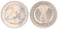 Deutschland / Eurowährung 2 Euro Fehlprägung 2 Euro 2002 D mit 1 Euro Pille mit Randschrift und Riffelrand -
