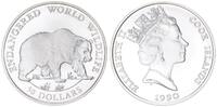 Cook Islands 50 Dollars Endangered world wildlife Grizzly -