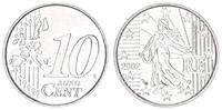 Frankreich 10 Cent Fehlprägung Frankreich 10 Cent 2002 Kupfer-Nickel mit Riffelrand,nicht magnetisch -