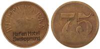 Kolonien: Deutsch-Südwestafrika 75 Pf. DSWA Hafen Hotel Swakopmund Werth Marke zu 75 Pfennig -