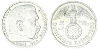 Drittes Reich - Deutschland 5 Mark Reichsmark 3. Reich 5 Mark Hindenburg 1939 E -
