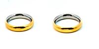900 Gold 950 Paladium Ring, 950 Paladium und 900 Gold, 6,8g, Ringgröße 53 -