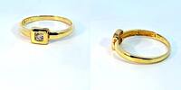333 Gold Ring mit Zirkon, Ringgröße 56 -