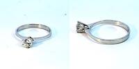 333 Weißgold Ring mit Zirkon aus Ringgröße 53 -