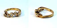585 Gold Ring mit Diamanten, 3,53g, Ringgröße 51 -