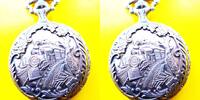 Frankreich, HERREN Taschenuhr, origin. HERREN TASCHENUHR m. Lokomotive, Quartz, gute Funktion, neue Batterie, -