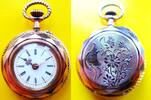 Schweiz, DAMEN Taschenuhr, hübsche DAMEN TASCHENUHR, Gold 14K, Zylinderhemmung, gute Funktion, ca. 1900, -