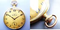 Schweiz, HERREN Taschenuhr, Schöne HERREN TASCHENUHR, Gold-18 K, open face, gute Funktion, ca. 1930, -