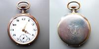 Schweiz, HERREN Taschenuhr, hübsche HERREN TASCHENUHR, Silber-0,800, Zylinderhemmung, gute Funktion-ca.1920, -