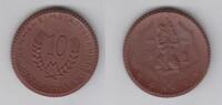 Deutschland - Ostsachsen Porzellan-Münze zu 10 Mark Deutschland - Ostsachsen, Porzellan-Münze zu 10 Mark, 1921 -