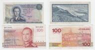 Luxemburg 20 + 100 Francs-Scheine Luxemburg, 20 + 100 Francs-Scheine -