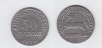Nebengebiete / Braunschweig Notgeld 50 Pfennig Herzogtum / Braunschweig 50 Pfennig 1918 Kriegsnotgeld Eisen -