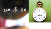 Schweiz, HERREN Taschenuhr gold. HERREN-TASCHENUHR NB mit Anker, Ankerhemmung, gute Funktion, ca. 1877, -