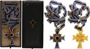3. Reich Orden Mutterkreuz in Gold mit Band im Etui, Hersteller Souval ** -