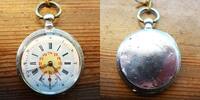 Schweiz, HERREN Taschenuhr, HERREN TASCHENUHR, Silber, Schlüsselaufzug, 10 Rubis, gute Funktion, ca. 1890, -