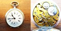 Schweiz, HERREN Taschenuhr, authentische HERREN TASCHENUHR, Zylinderhemmung, gute Funktion, ca. 1900, -