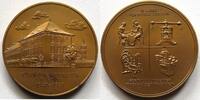Bronzemedaille 1987 40 Jahre VEB Münze der DDR Berlin avers etwas fleckig, UNC-