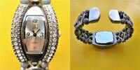 unbekanntes Herstellungsland, Damen Armbanduhr, originelle, auffällige DAMEN ARMBANDUHR L K, Quartz, gute Funktion,neue Batt., -