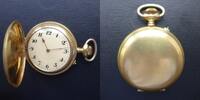 Hersteller unbekannt, HERREN TASCHENUHR, HERREN TASCHENUHR, vergoldet, Sprungdeckel, gute Funktion, ca. 1925, -