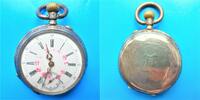 Schweiz, Herren Taschenuhr, HERREN TASCHENUHR, Silber-0,800, Zylindergang, 6 Rubis, gute Funktion,ca.1900, -