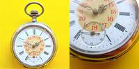 Schweiz, Herren Taschenuhr, HERREN TASCHENUHR, Zylindergang, Silber-0,800, gute Funktion, ca. 1900, -