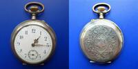 Schweiz, HERREN TASCHENUHR, HERREN TASCHENUHR, Silber, Zylindergang, 10 Rubis, gute Funktion, ca. 1915, -