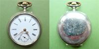 Schweiz, HERREN TASCHENUHR, solide HERREN TASCHENUHR, Zylindergang, gute Funktion (geht genau), ca. 1900, -