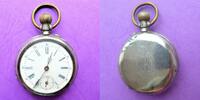 Schweiz, HERREN TASCHENUHR, HERREN TASCHENUHR, Silber - 0,800, Zylinderhemmung, gute Funktion, ca. 1900, -