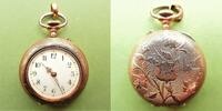 Schweiz, DAMEN Taschen UHR, DAMEN TASCHENUHR, Gold 0,333, D + C -Dürrstein/Dresden, gute Funktion,ca.1915, -