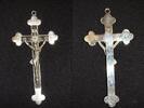 Deutschland Kreuz Messing versilbert Kreuz Messing versilbert, 13,8x 6,7cm, zum Umhängen -