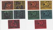 Deutschland 5x50Pf-Scheine Notgeld der Stadt Erfurt -