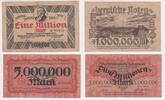 Deutschland/ Württembergische Notenbank 1 und 5 Mio Mark-Schein Deutschland/ Württembergische Notenbank, LOT: 1 und 5 Mio Mark-Schein, 1923 -