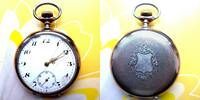 Schweiz, HERREN Taschenuhr, HERREN TASCHENUHR, Silber-0,800, Zifferblattschäden, funktioniert, ca. 1915, -