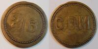 Kolonien: Deutsch-Südwestafrika Messingmarke zu 2/6 Deutsch-Südwestafrika Oranje/Lüderitz Wertmarke zu 2/6 der Diamantenmine CDM -
