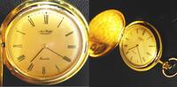 Schweiz, HERREN TASCHENUHR, Sprungdeckeluhr, Aéro Watch, vergoldet, Quartz, neue Batterie, gute Funktion, -