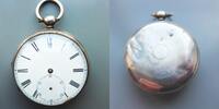 England, HERREN TASCHENUHR, für Bastler: SPINDEL - Taschenuhr, optisch recht gut aber ohne Funktion-1841, -