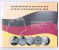 Bundesrepublik Deutschland Offizieller Blister mit 10 Euro Gedenkmz. Offizieller Blister mit 5 Stück 10 Euro Silber Gedenkmünzen 2002 Polierte Platte -