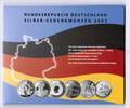 Bundesrepublik Deutschland Offizieller Blister mit 10 Euro Gedenkmz. Offizieller Blister mit 6 Stück 10 Euro Silber Gedenkmünzen 2003 Polierte Platte -