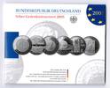Bundesrepublik Deutschland Offizieller Blister mit 10 Euro Gedenkmz. 6 Stück 10 Euro Silber Gedenkmünzen -