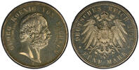 Saxony, Sachsen 5 Mark 1904-E 5 Mk Death J-133 -