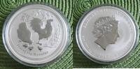 8 Dollar 2017 Australien Jahr des Hahns Lunar-Serie II  5 Unzen Silber 