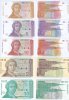 Kroatien 1, 5, 10, 25 und 100 Dinar -