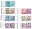 Argentinien 1, 5, 10, 50, 100, 500 und 1.000 Australes -