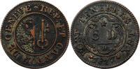 Suisse 6 Deniers 1817 Suisse Genève 6 Deniers 1817 ss+ 25,00 EUR  Excl. 5,00 EUR Verzending