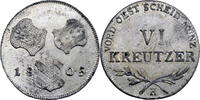 Autriche 6 Kreuzer 1805 Autriche Franz II 6 Kreuzer 1805 Günzburg vz+ 80,00 EUR  Excl. 5,00 EUR Verzending