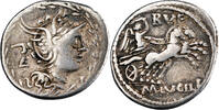 République romaine M. Lucilius Rufus Denier 101 BC Rome République romaine -