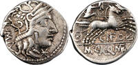 République romaine M. Calidius, Q. Metellus, Cn. Fulvius Denier 117/116 BC Rome République romaine -