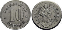 Europa 10 pfennig Notgeld (Emergency money) - Iron ca.1918-1919, Werden, Germany -