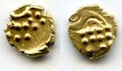 Mittelalter Unlisted gold Vira Raya fanam, Marathas in Tanjore (Thanjavur), late 17th-early -