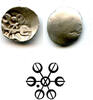Mittelalter Rare silver 1/16th shatamana (1/2 shana) from Gandhara Janapada, ca.500-400 BC, -